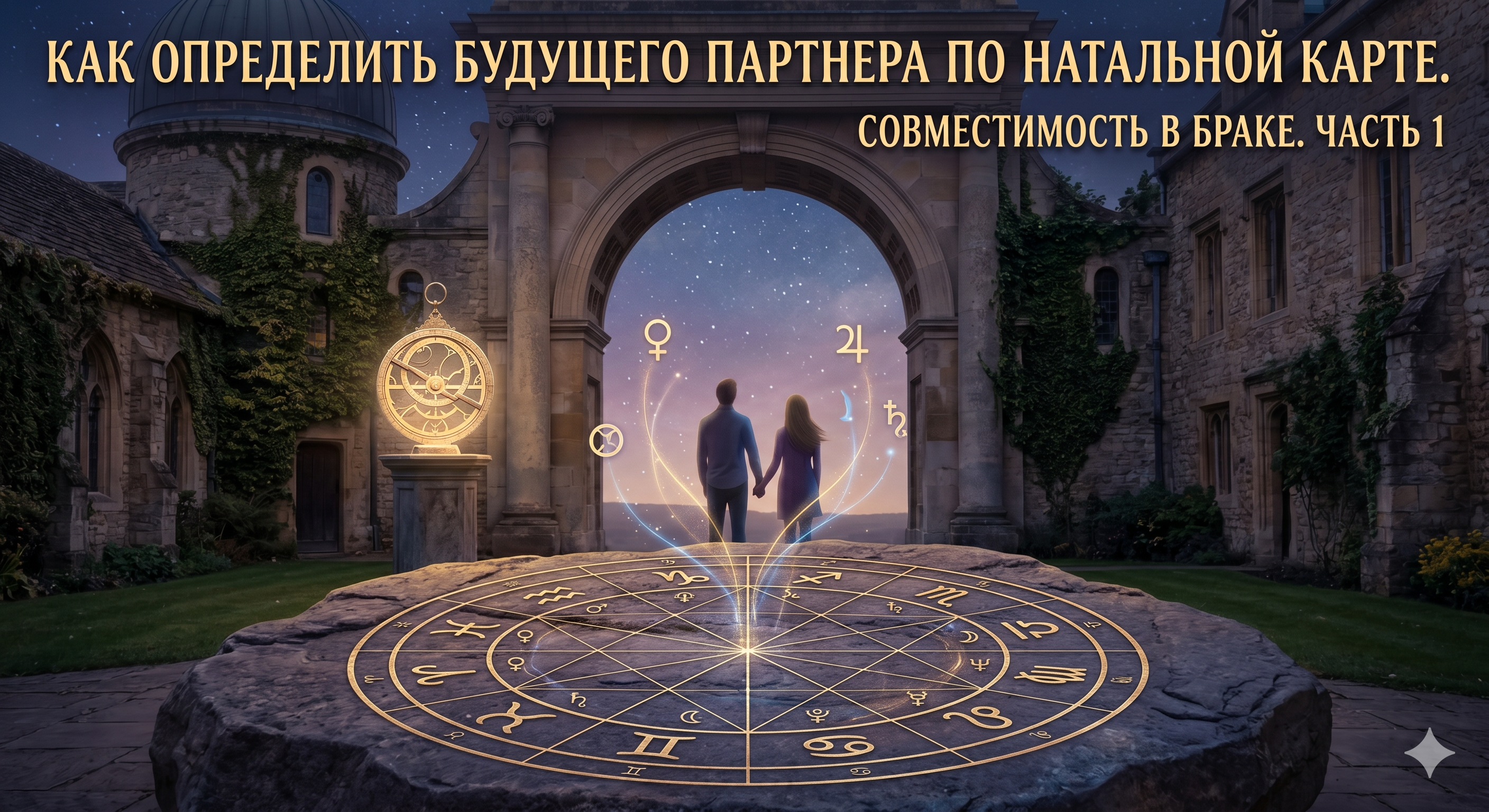 Как определить будущего партнера по натальной карте. Совместимость в браке. Часть 1