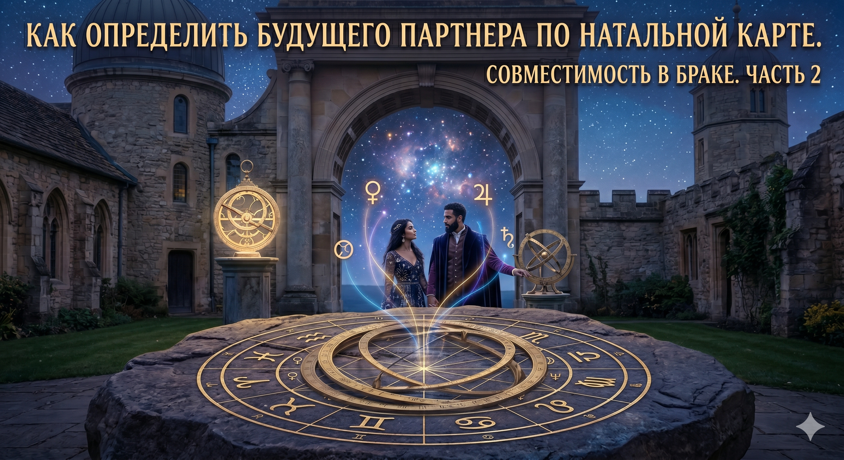 Как определить будущего партнера по натальной карте. Совместимость в браке. Часть 2