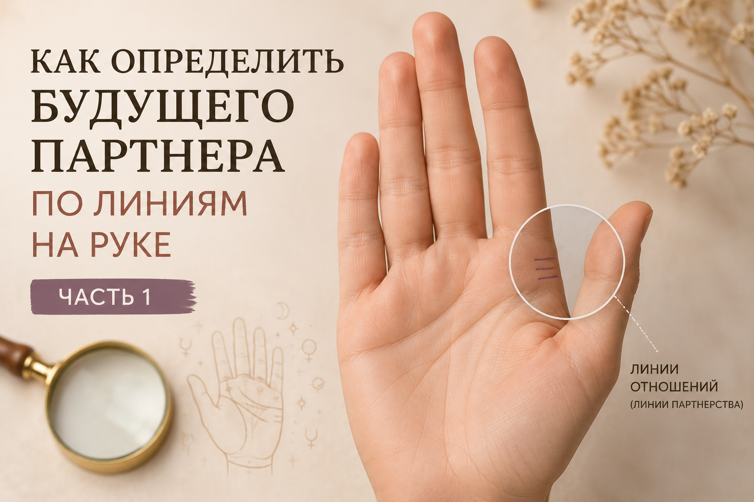 Как определить будущего партнера по линиям на руке. Часть 1